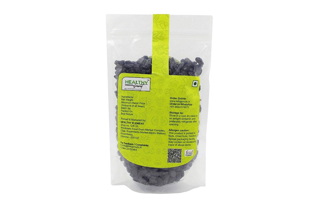 Let's Go Nuts Afghan Black Dry Grapes    Pack  500 grams